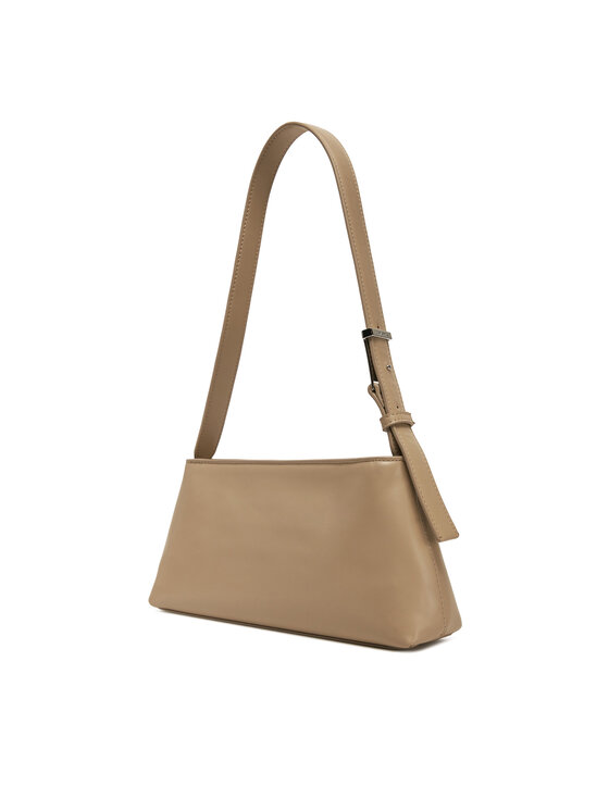 Calvin Klein Дамска чанта Calvin Klein Embossed Logo Shoulder Bag K60K612550 Бежов