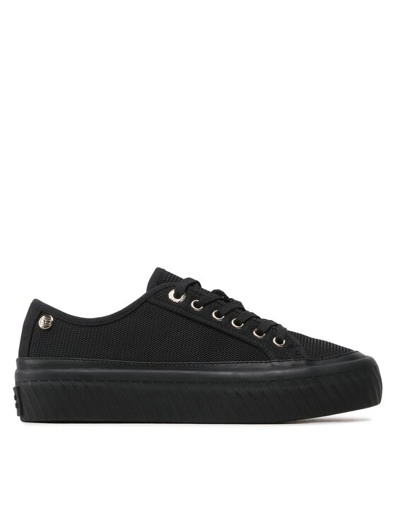 Tommy Hilfiger Trampki Tommy Hilfiger Platform Vulcanized Sneaker FW0FW07156 Czarny