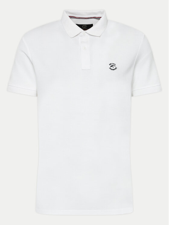 INDICODE INDICODE Polo marškinėliai Wadim 40-913 Balta Slim Fit