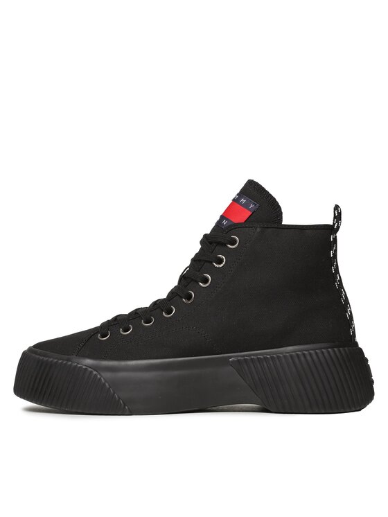 Tommy Jeans Snīkeri Tommy Jeans Tjm Mid Platfirm EM0EM01198 Melns