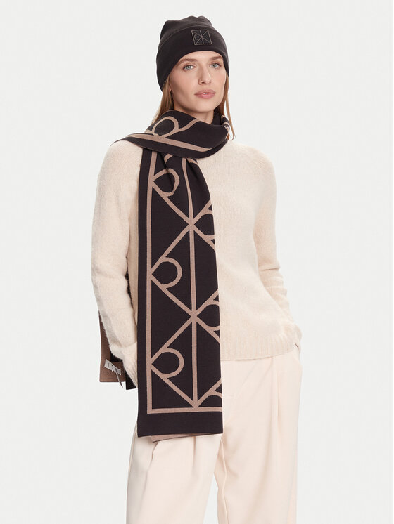 Calvin Klein Sada čepice a šál Calvin Klein LV04D0007G Černá