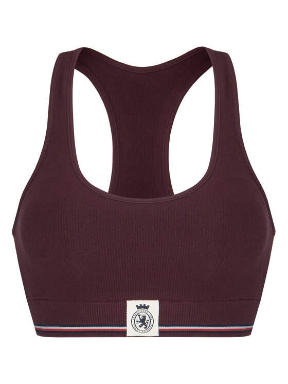 Tommy Hilfiger Tommy Hilfiger Top de sujetador UW0UW06061 Guinda/burdeos