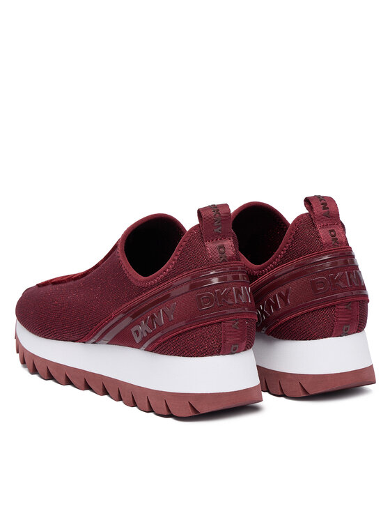 DKNY Sneakersy DKNY Abbi Logo Slip-On K3502004 Bordová