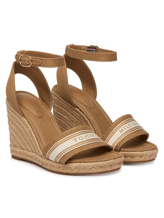 Tommy Hilfiger Alpargatas Tommy Hilfiger High Wedge Espad Webbing FW0FW09342 Beis