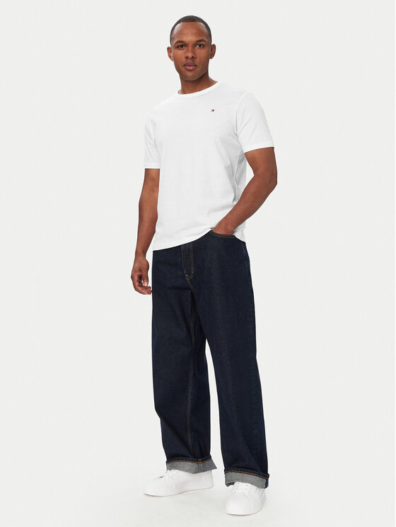 Tommy Hilfiger Tommy Hilfiger Conjunto de camisetas 3P Ss Tee UM0UM03870 Crema Regular Fit
