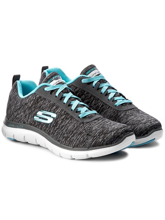 Skechers Sneakersy Skechers Flex Appeal 2.0 12753/BKLB Sivá