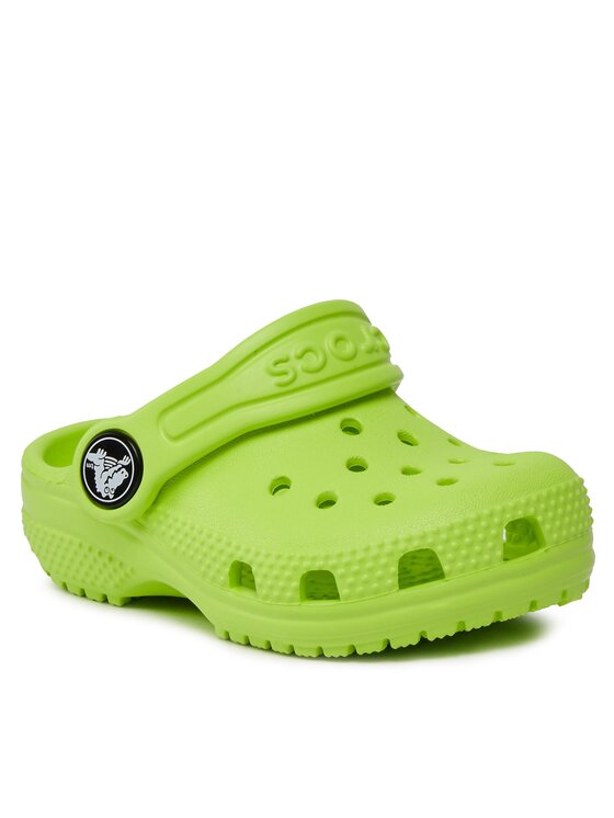 Crocs Чехли Crocs Classic Kids Clog T Limeade 206990 Зелен