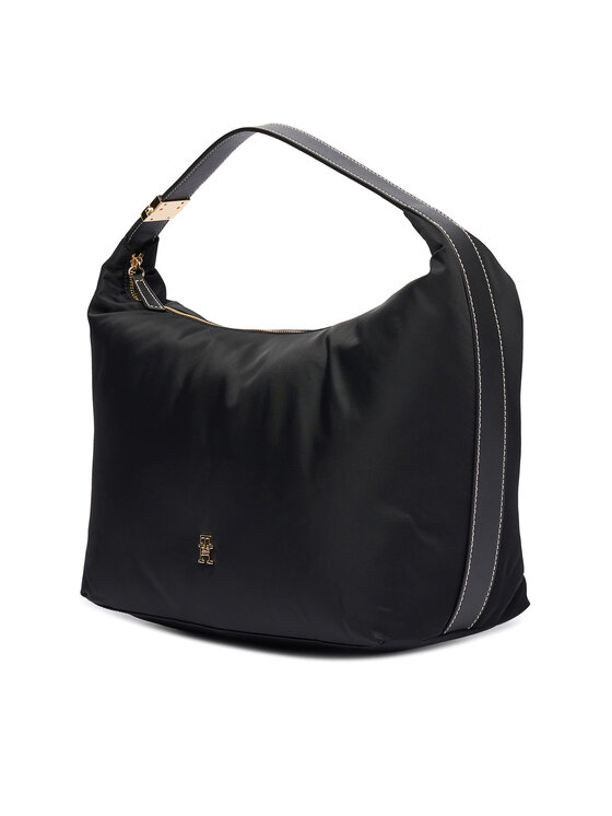 Tommy Hilfiger Borsetta Tommy Hilfiger Th Go Hobo Nylon AW0AW18229 Nero