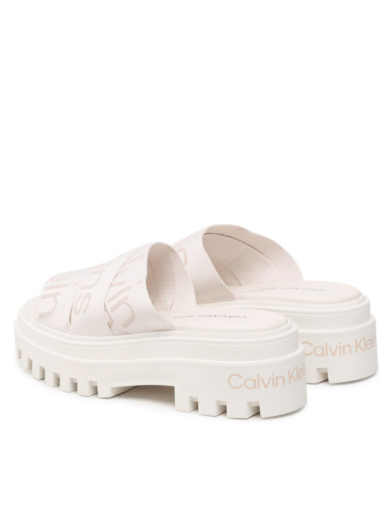 Calvin Klein Jeans Чехли Calvin Klein Jeans Toothy Combat Sandal Webbing YW0YW00949 Бял