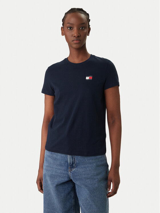 Tommy Jeans Tommy Jeans Camiseta Wavy Flag DW0DW22274 Azul marino Regular Fit