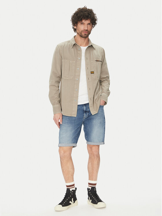 G-STAR G-Star Raw Kratke traperice 3301 D10481 D634 H096 Plava Slim Fit