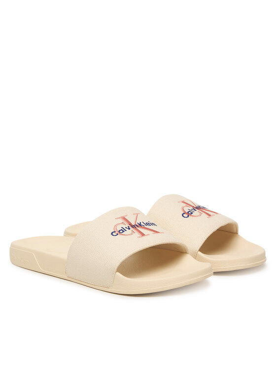 Calvin Klein Şlapi Calvin Klein Ess Slide Cv HW0HW02958 Bej
