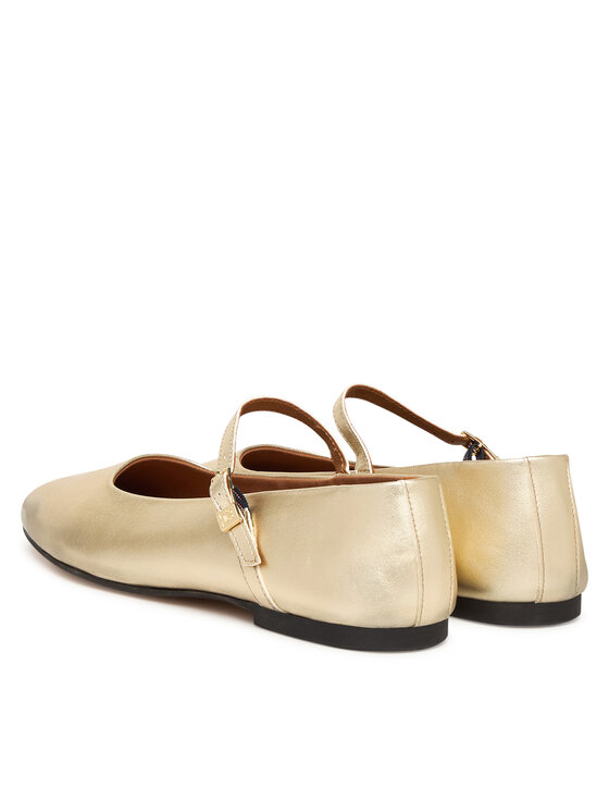 Tommy Hilfiger Balerinke Tommy Hilfiger Hilfiger Gold Ballerinas FW0FW09320 Zlatna