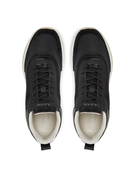 Calvin Klein Αθλητικά Calvin Klein Runner Lace Up Mesh Mix HW0HW02487 Μαύρο