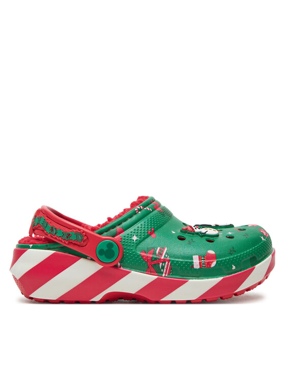 Crocs Шльопанці Crocs Classic Mickey Xmass Lined Clog K 210814 Зелений