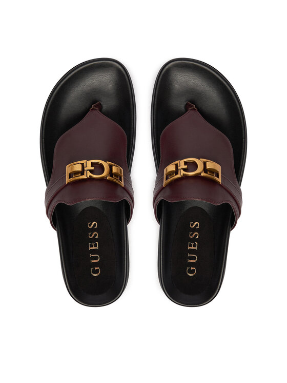 Guess В'єтнамки Guess FLJFRR LEA03 Бордовий