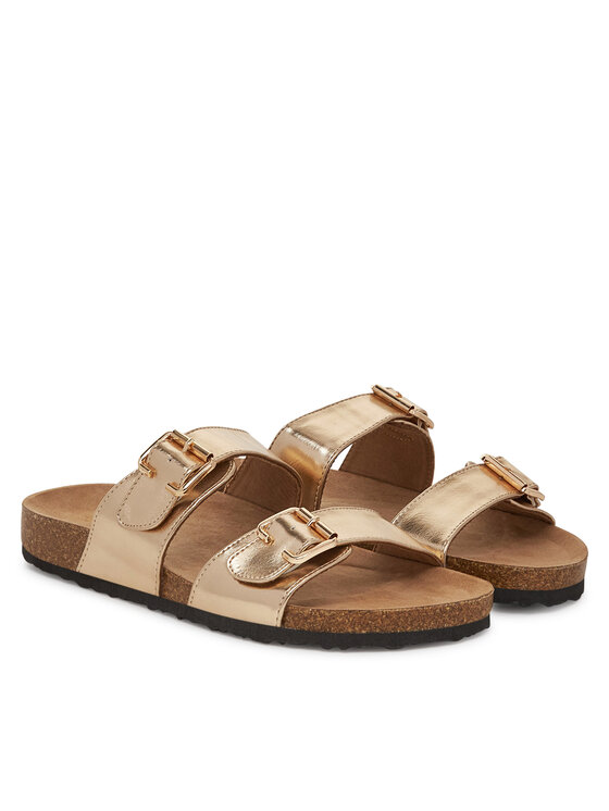 ONLY Shoes Nazouváky ONLY Shoes Onlmaxi-13 Pu Strap Buckle 15331392 Zlatá