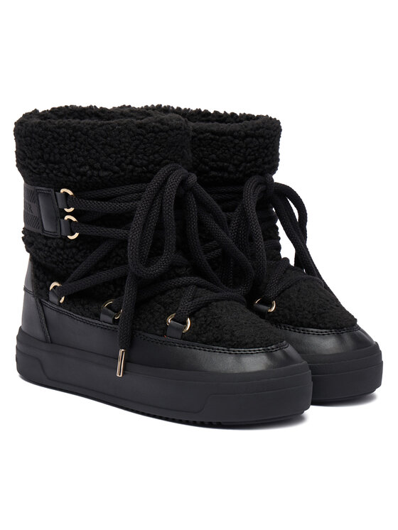 Tommy Hilfiger Μπότες Χιονιού Tommy Hilfiger Faux Shearling Snowboot FW0FW08788 Μαύρο