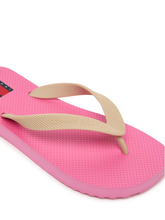 Tommy Jeans Japonki Tommy Jeans Logo Summer Sandal EN0EN02979 Beżowy