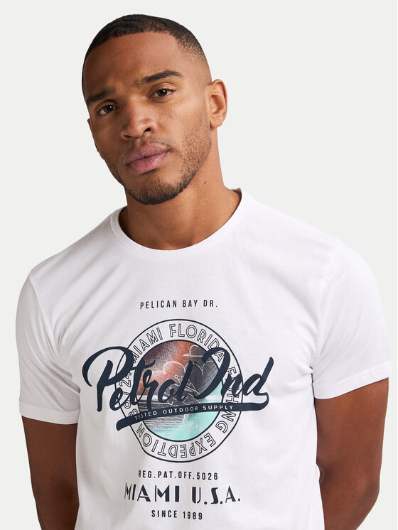 Petrol Industries Petrol Industries Camiseta M-1050-TSR602 Blanco Regular Fit