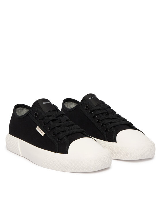 Calvin Klein Kedas Calvin Klein Vulc Low Lace Up Canvas HW0HW02975 Melns