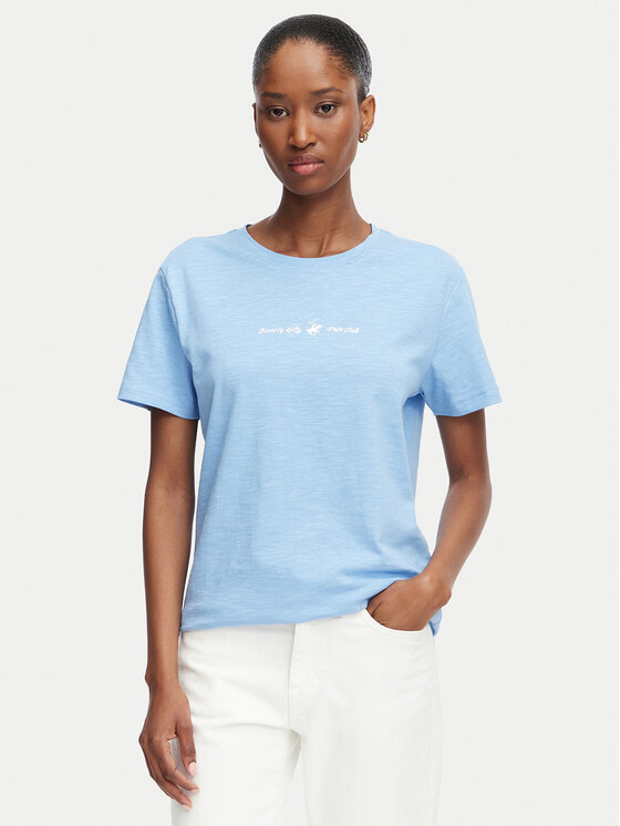 Beverly Hills Polo Club Beverly Hills Polo Club Camiseta P-SS26W-TS6510 Azul claro Regular Fit