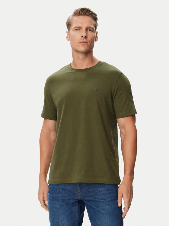 Tommy Hilfiger Tommy Hilfiger Camiseta Ess Seasonal MW0MW39995 Caqui Regular Fit