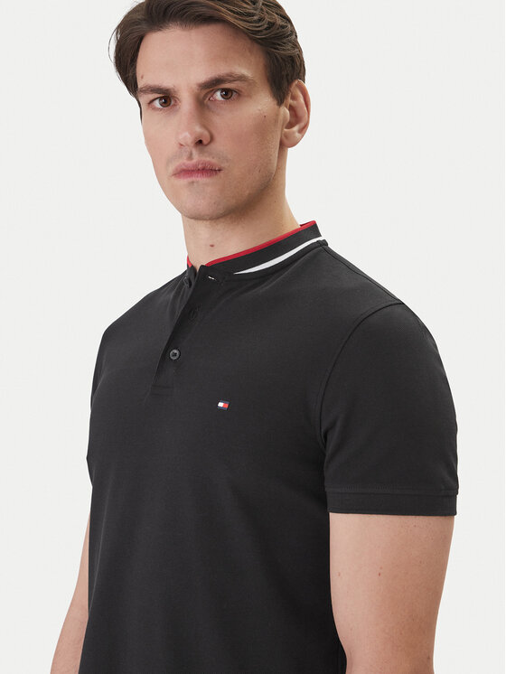 Tommy Hilfiger Tommy Hilfiger Polo Mao MW0MW34752 Negro Slim Fit