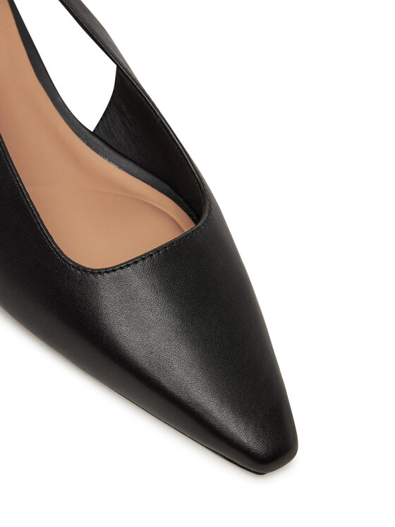 Tommy Hilfiger Bateliai Tommy Hilfiger Squared Toe Kitten Slingback FW0FW08711 Juoda