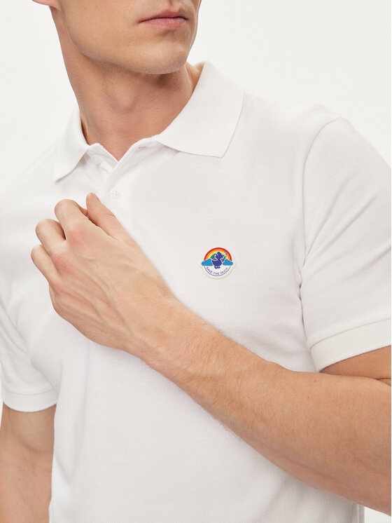 Save The Duck Save The Duck Поло Ovidio DR1213M-BATE18 Білий Regular Fit