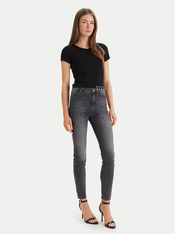 Guess Guess Футболка W6GP11 K2933 Чорний Regular Fit