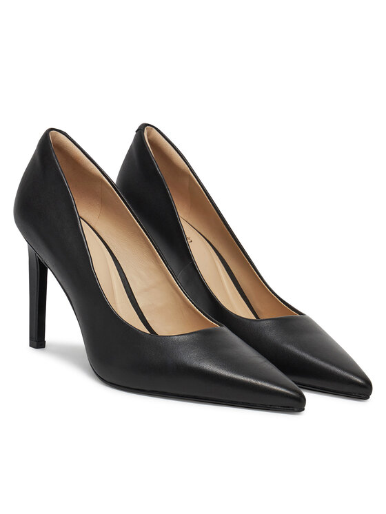 Calvin Klein Aukštakulniai Calvin Klein Pump 90 Pointy Hw Bar Lth HW0HW02527 Juoda