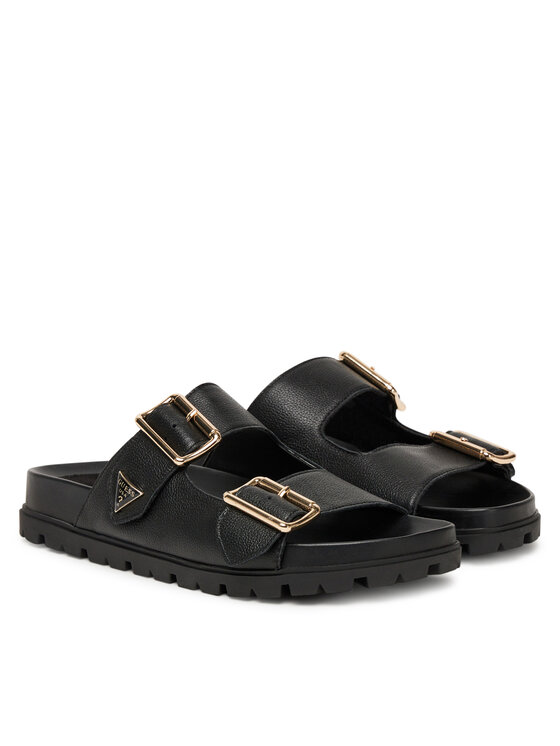 Guess Natikače Guess FLTFST LEA03 Crna