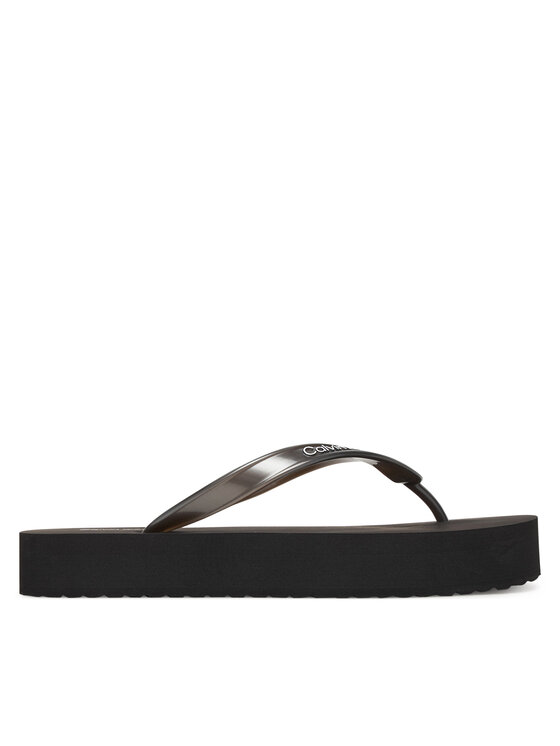 Calvin Klein Žabky Calvin Klein Flatform Flip Flop Met Tpu HW0HW03120 Čierna