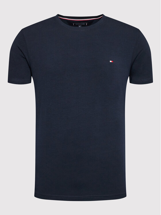 Tommy Hilfiger Tommy Hilfiger Marškinėliai Core Stretch MW0MW27539 Tamsiai mėlyna Slim Fit