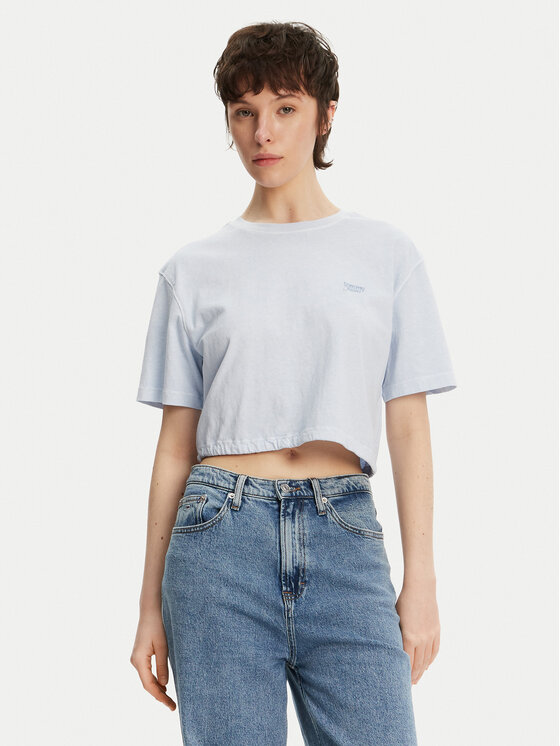 Tommy Jeans Tommy Jeans Majica DW0DW20324 Svetlo modra Relaxed Fit