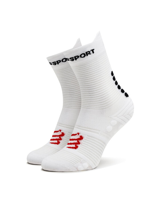 Compressport Dlhé ponožky Compressport Pro Racing V4.0 Run High XU00046B Biela