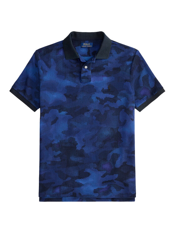 Polo Ralph Lauren Polo Ralph Lauren Поло 710P04010001 Cиній Custom Slim Fit