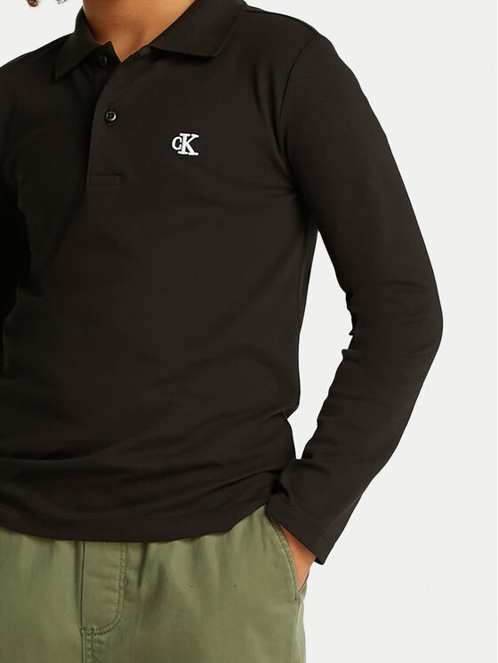 Calvin Klein Jeans Calvin Klein Jeans Polo majica Essential IB0IB02421 D Črna Regular Fit