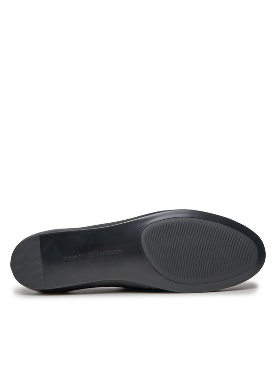 Tommy Hilfiger Baleriny Tommy Hilfiger Essential Leather Ballerina FW0FW07768 Czarny
