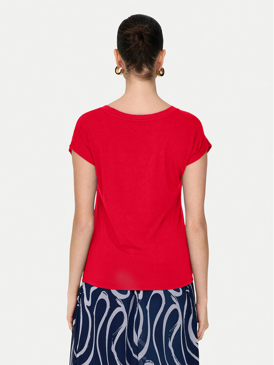 ONLY ONLY Camiseta Rilla 15315776 Rojo Regular Fit