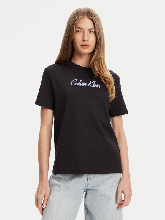 Calvin Klein Jeans Calvin Klein Jeans Marškinėliai Classic Logo LV047C854G Juoda Regular Fit