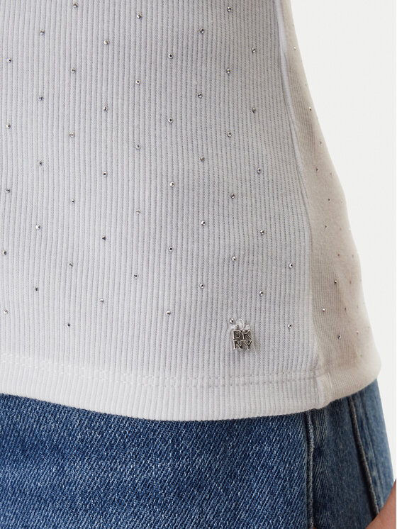 DKNY DKNY Top DJ6T1730 Blanco Slim Fit