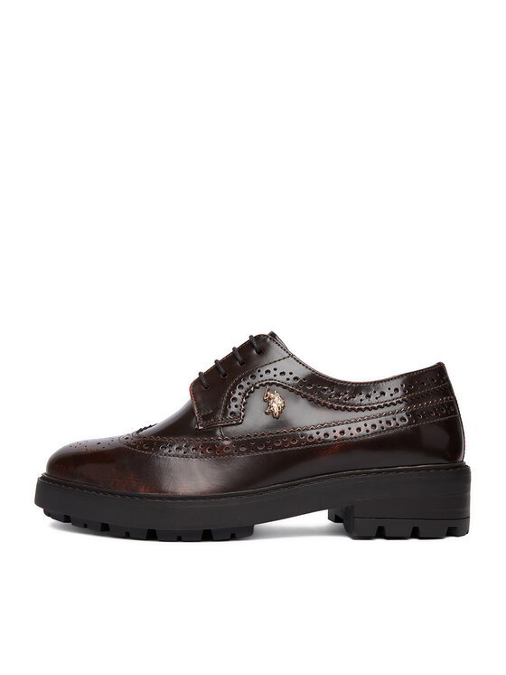 U.S. Polo Assn. Туфлі U.S. Polo Assn. EO-ANYA001W/GL1 Темно-коричневий