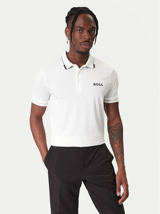 BOSS BOSS Polo Paul Pro 50506203 Blanco Slim Fit