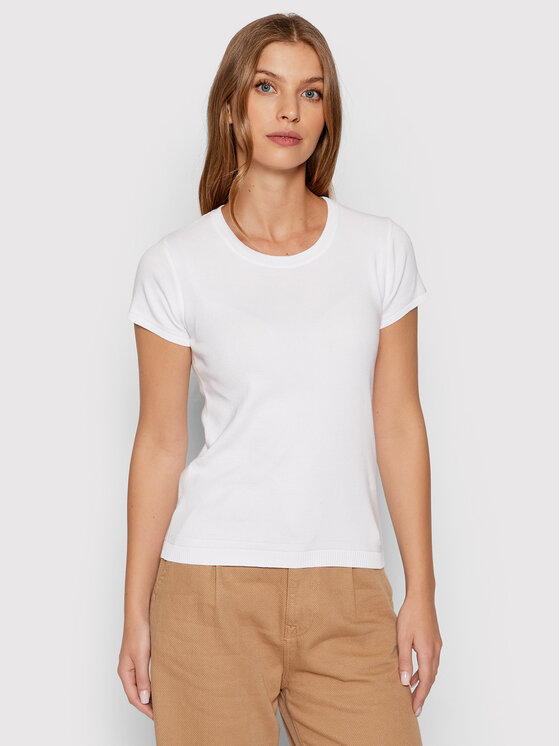 United Colors Of Benetton United Colors Of Benetton Marškinėliai 1091D1M10 Balta Regular Fit