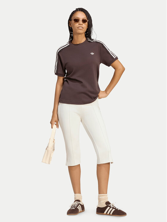 adidas adidas Camiseta Lace 3 Stripes LG4261 Marrón Regular Fit