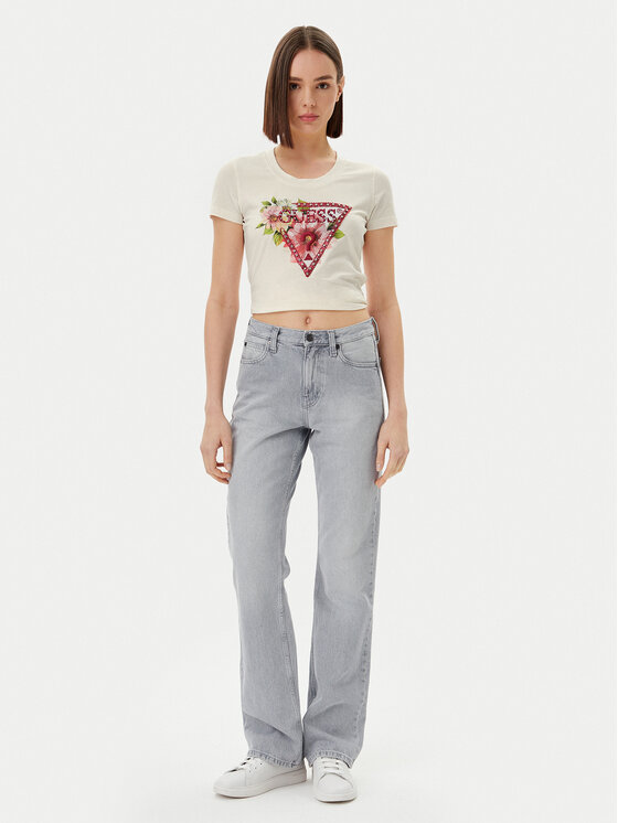 Guess Guess T-Shirt W5GI10 J1314 Weiß Slim Fit