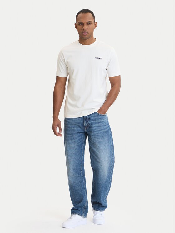 Napapijri Napapijri Camiseta S-Flint NP0A4FZZ Écru Regular Fit