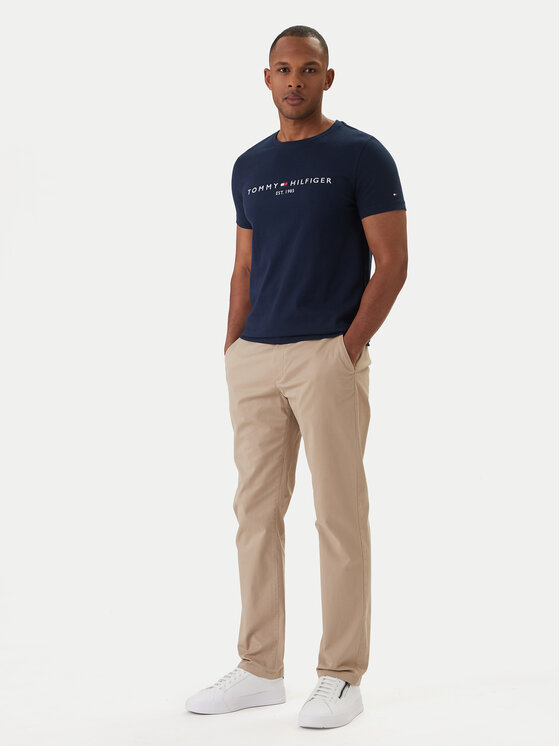 Tommy Hilfiger Tommy Hilfiger T-Shirt Logo MW0MW11797 Σκούρο μπλε Slim Fit